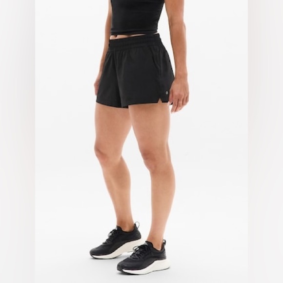 Athleta Women's 1X Black Hustle 3" Shorts Activewear Running Gym Lightweight - Picture 1 of 10